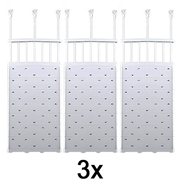 3x Επεκτεινόμενο ράφι με μηχανισμό τάσης (48-80 cm, χωρίς τρύπημα) | SHELFEXPEND