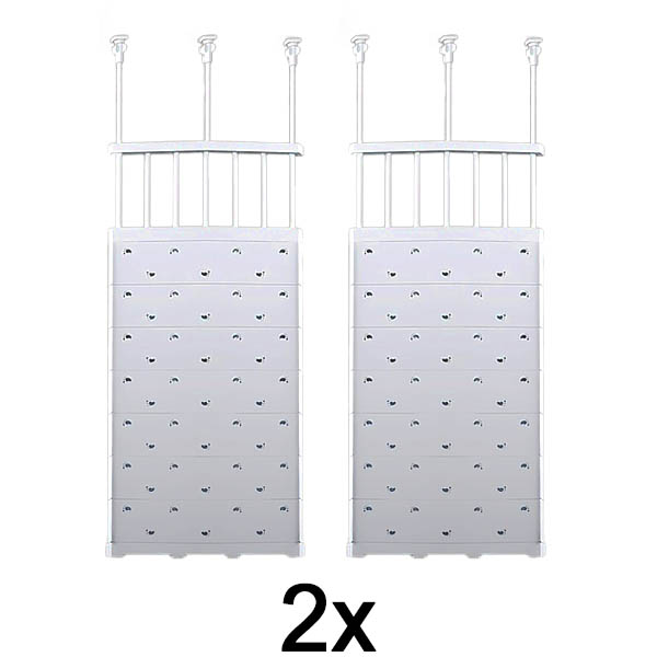 2x Επεκτεινόμενο ράφι με μηχανισμό τάσης (48-80 cm, χωρίς τρύπημα) | SHELFEXPEND