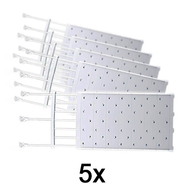 5x Επεκτεινόμενο ράφι με μηχανισμό τάσης (48-80 cm, χωρίς τρύπημα) | SHELFEXPEND