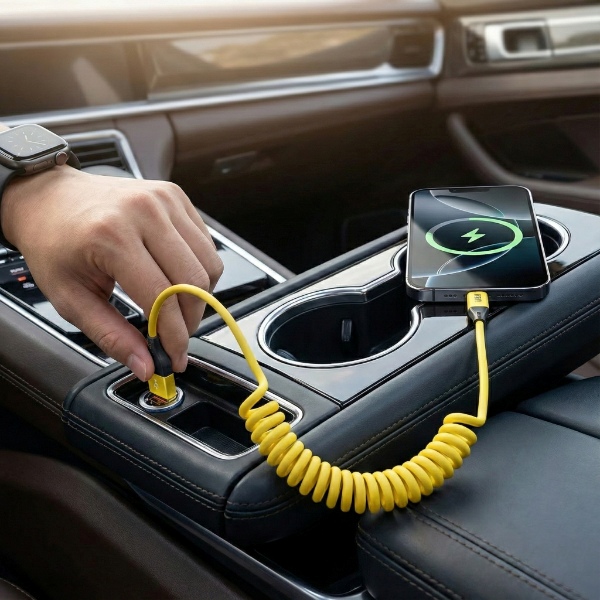 Αναδιπλούμενο καλώδιο φόρτισης 4-σε-1 - 65W, USB-C + Lightning | SPRINTCHARG